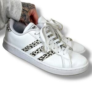 Adidas White Grand Court Classic Low-Top Cloudfoam Comfort FW9779 Sneakers 7.5